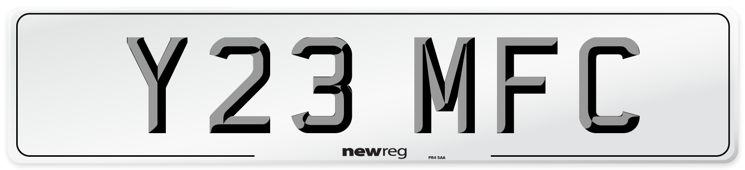 Y23 MFC Front Number Plate