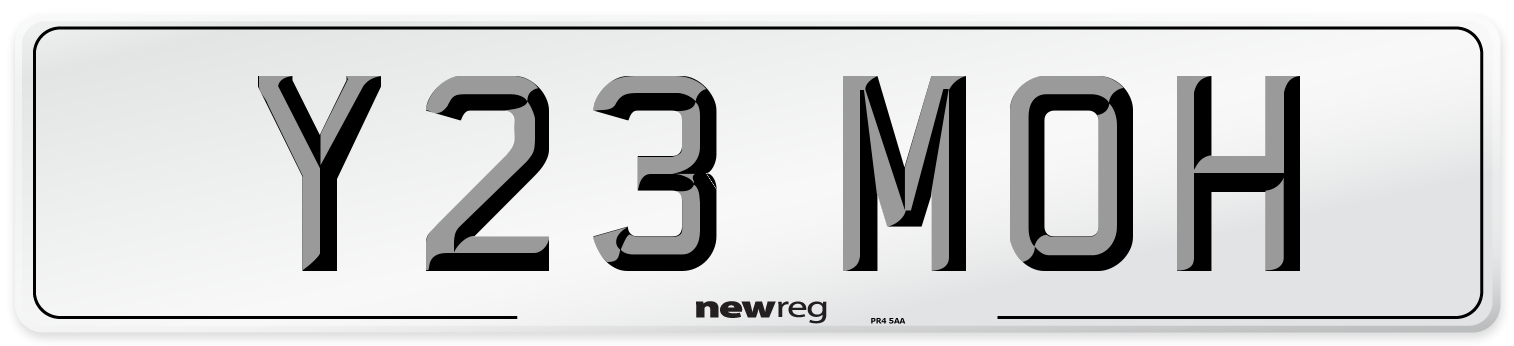 Y23 MOH Front Number Plate
