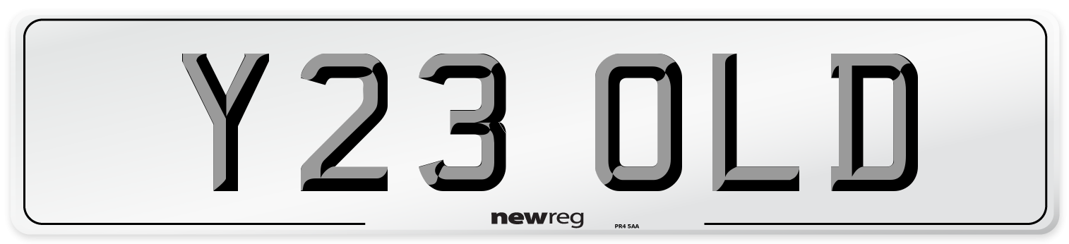 Y23 OLD Front Number Plate