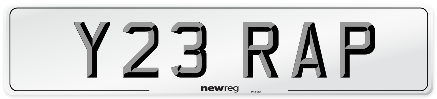 Y23 RAP Front Number Plate
