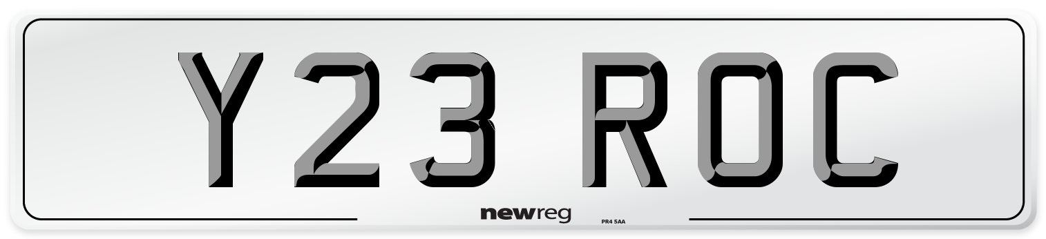 Y23 ROC Front Number Plate