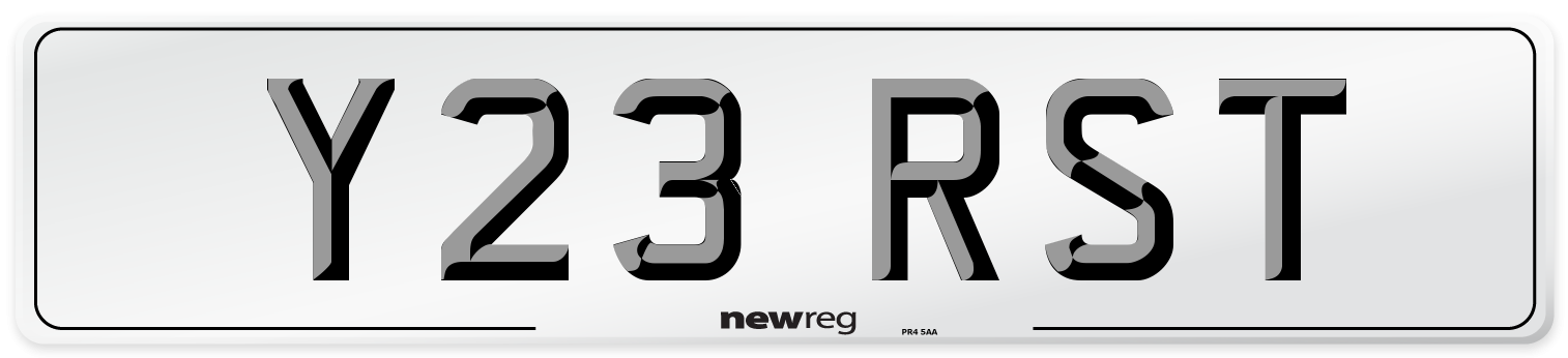 Y23 RST Front Number Plate