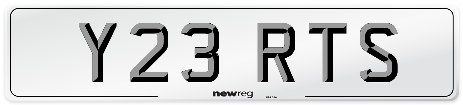 Y23 RTS Front Number Plate