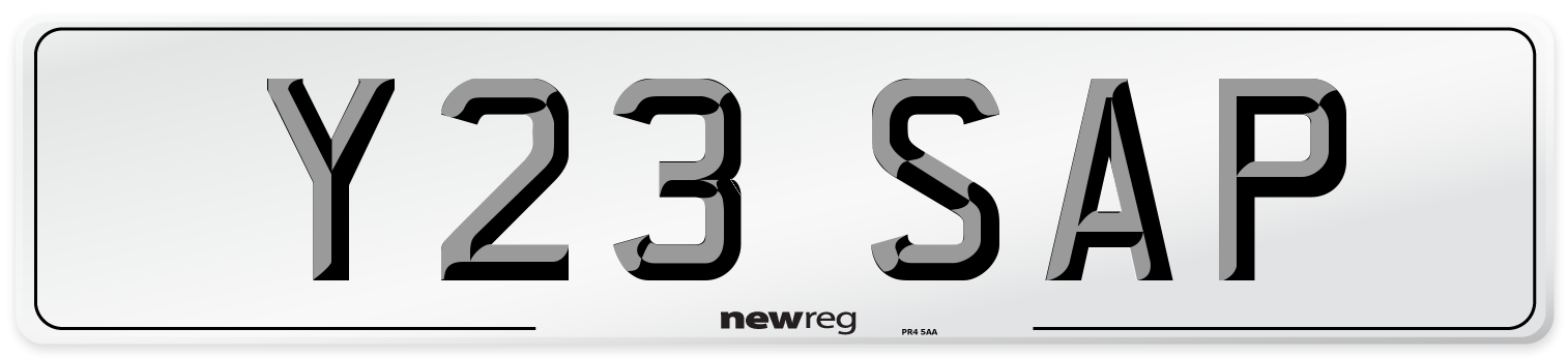 Y23 SAP Front Number Plate