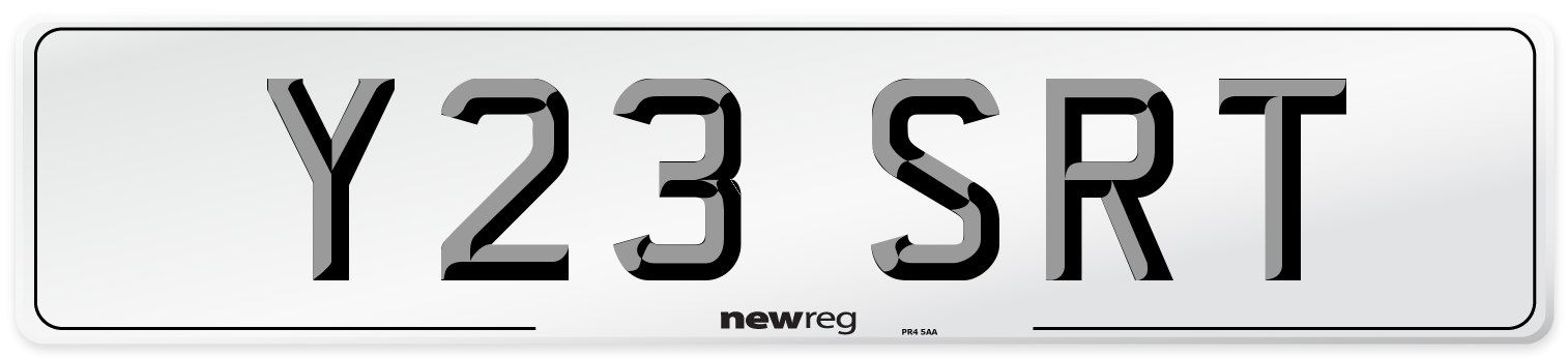 Y23 SRT Front Number Plate