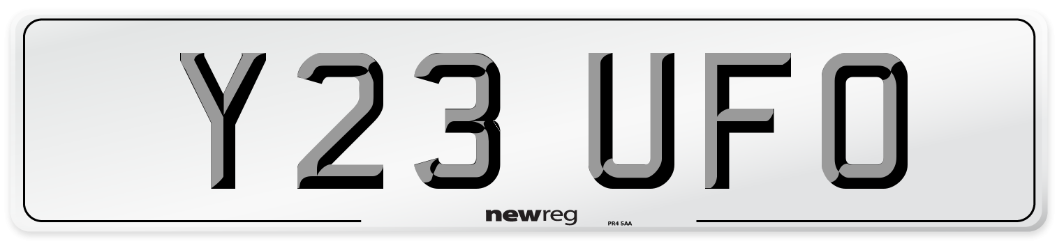 Y23 UFO Front Number Plate