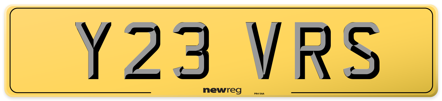 Y23 VRS Rear Number Plate