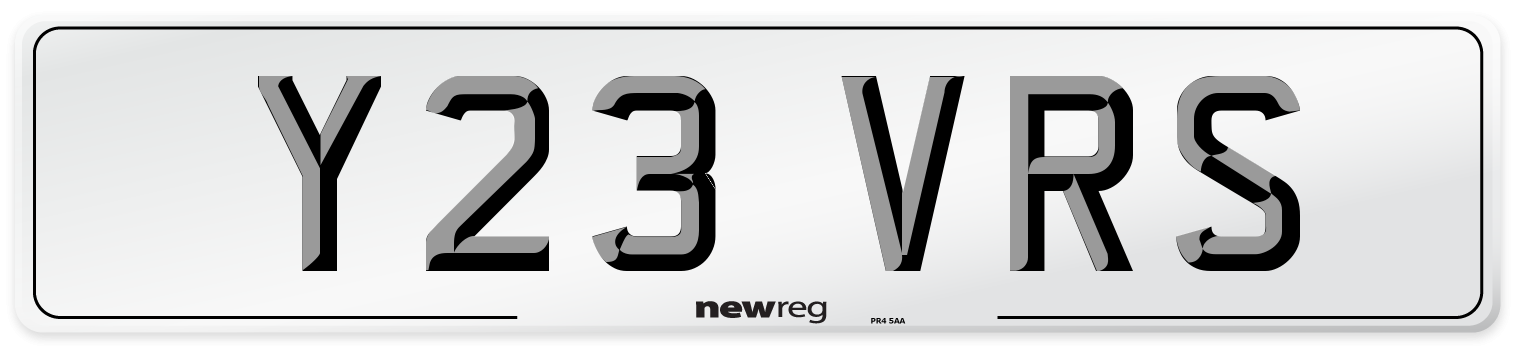 Y23 VRS Front Number Plate