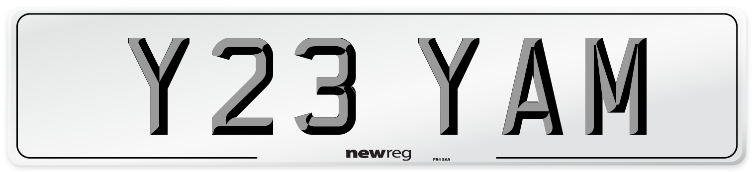 Y23 YAM Front Number Plate
