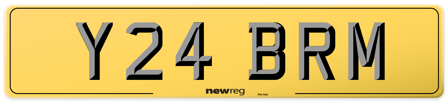 Y24 BRM Rear Number Plate
