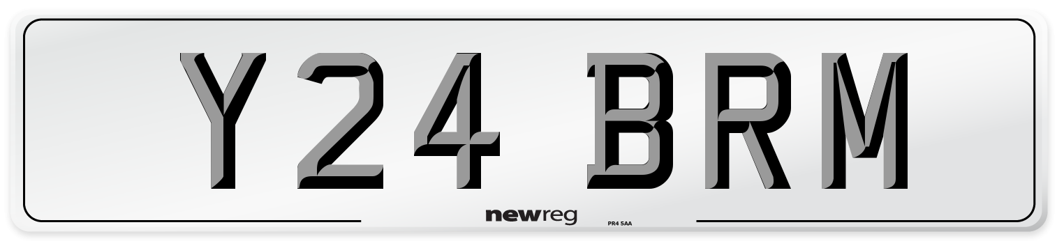 Y24 BRM Front Number Plate