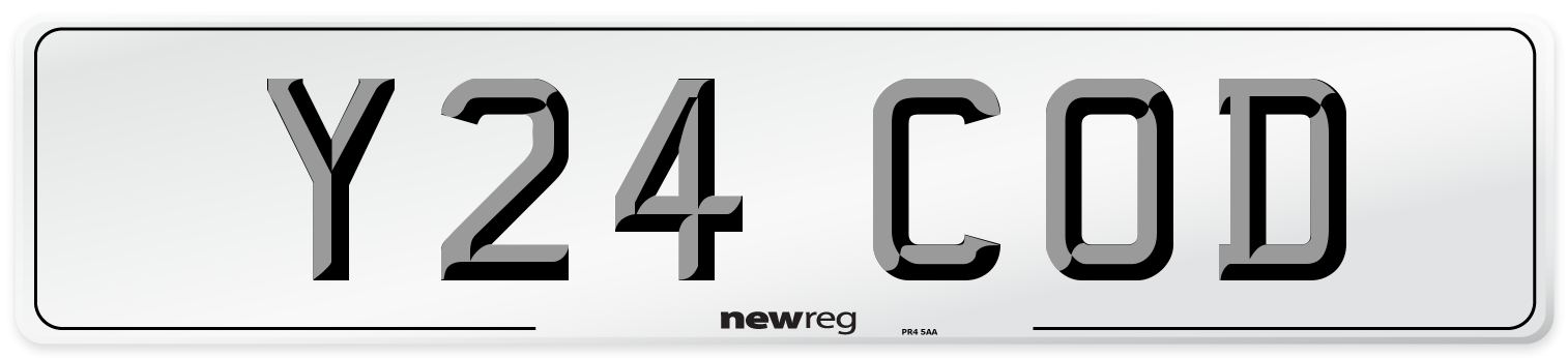 Y24 COD Front Number Plate