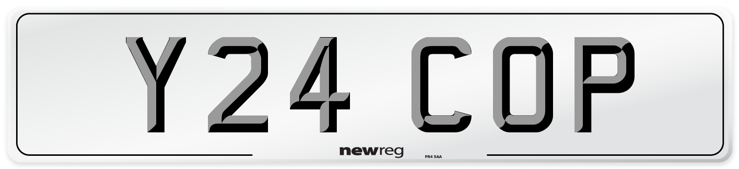 Y24 COP Front Number Plate