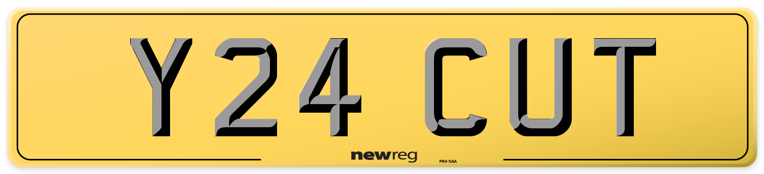 Y24 CUT Rear Number Plate