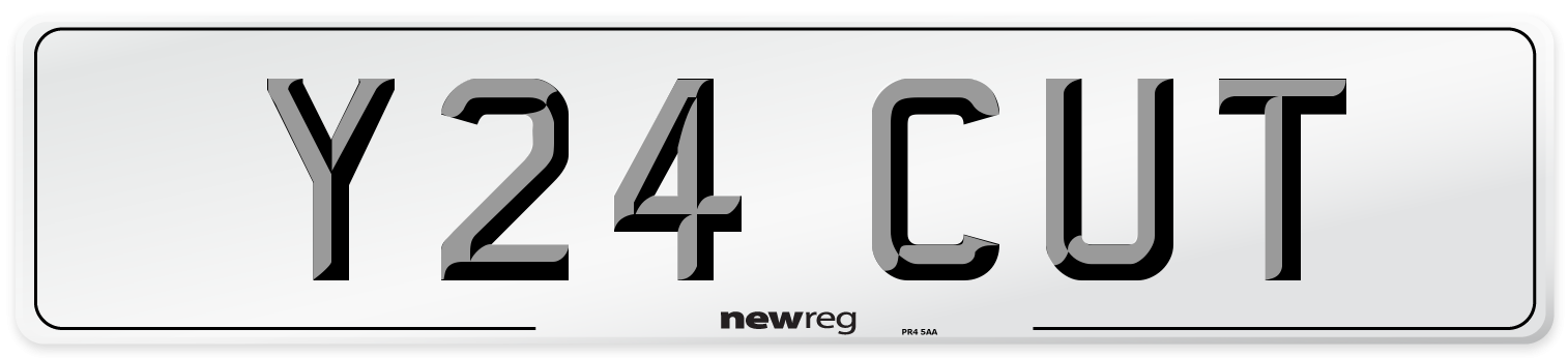 Y24 CUT Front Number Plate