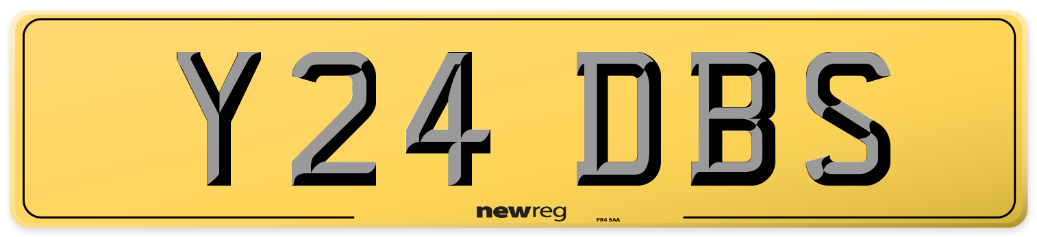 Y24 DBS Rear Number Plate
