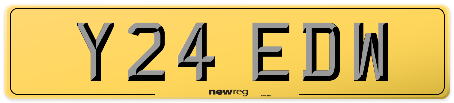 Y24 EDW Rear Number Plate