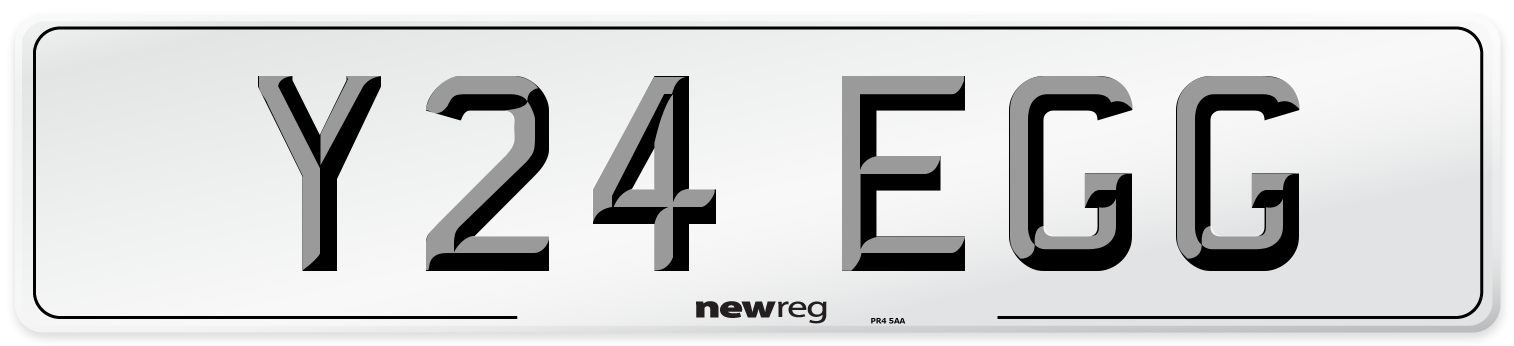Y24 EGG Front Number Plate