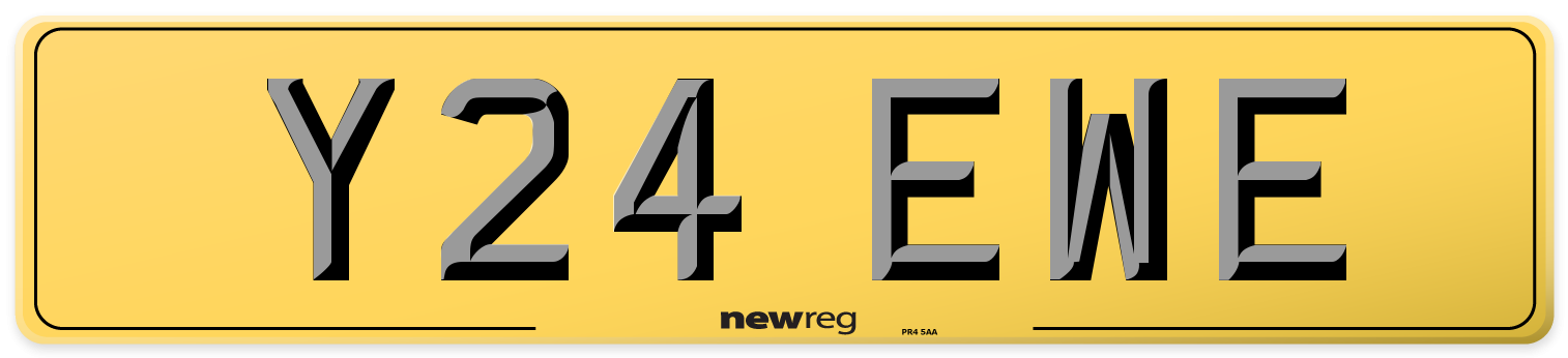 Y24 EWE Rear Number Plate