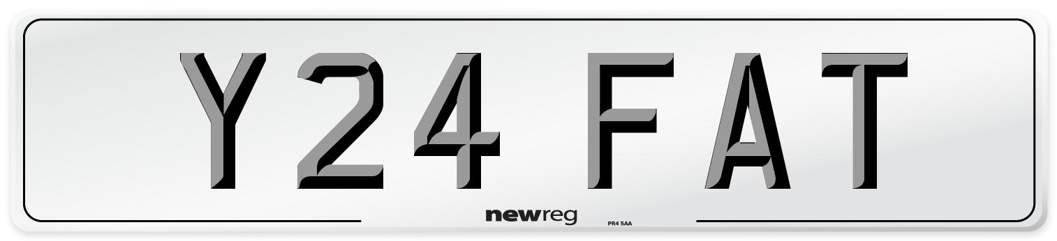Y24 FAT Front Number Plate