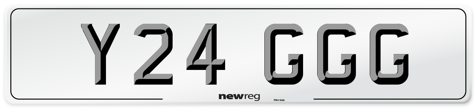 Y24 GGG Front Number Plate