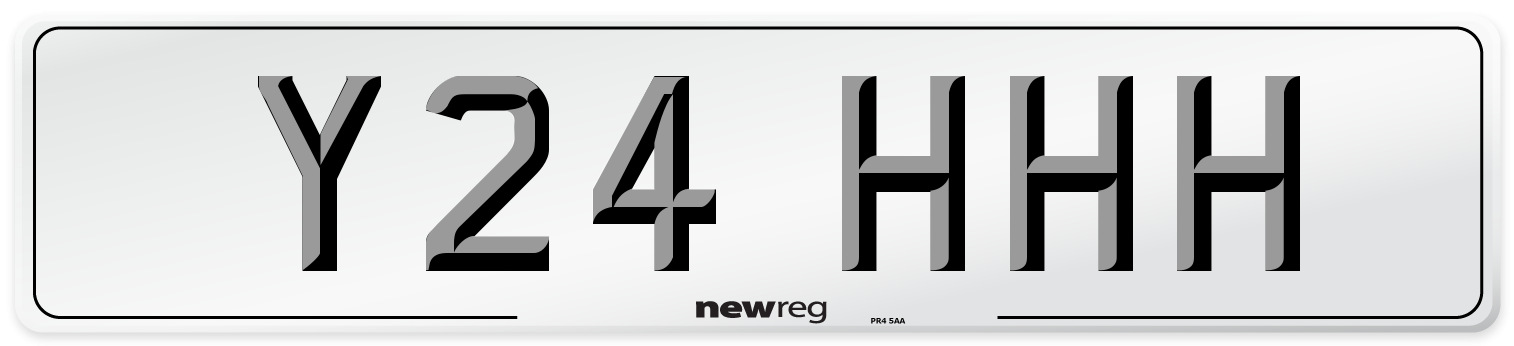 Y24 HHH Front Number Plate