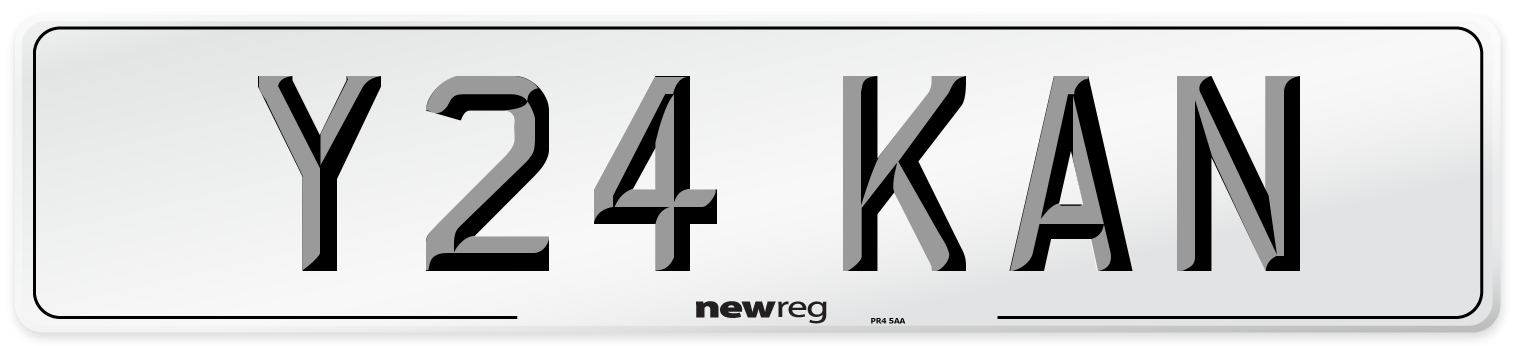 Y24 KAN Front Number Plate