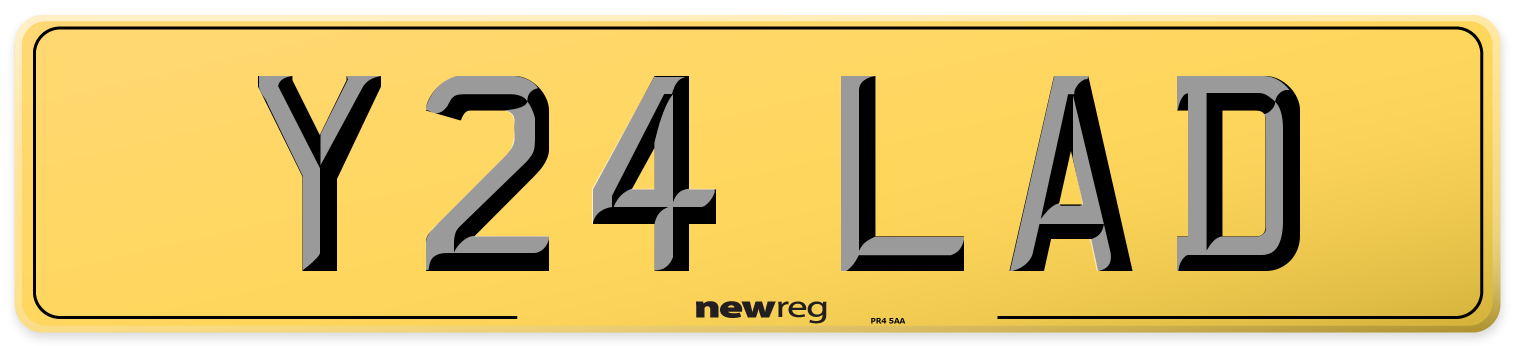 Y24 LAD Rear Number Plate