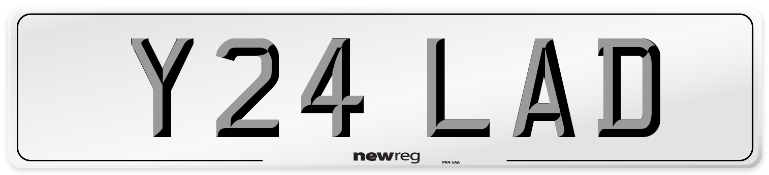 Y24 LAD Front Number Plate