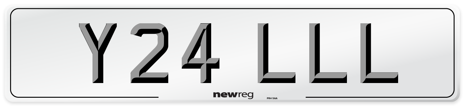 Y24 LLL Front Number Plate