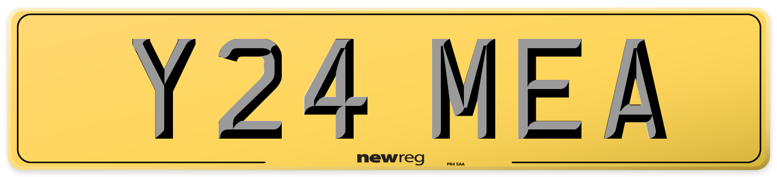 Y24 MEA Rear Number Plate