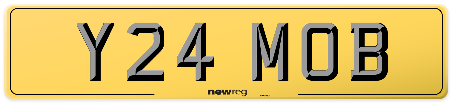 Y24 MOB Rear Number Plate