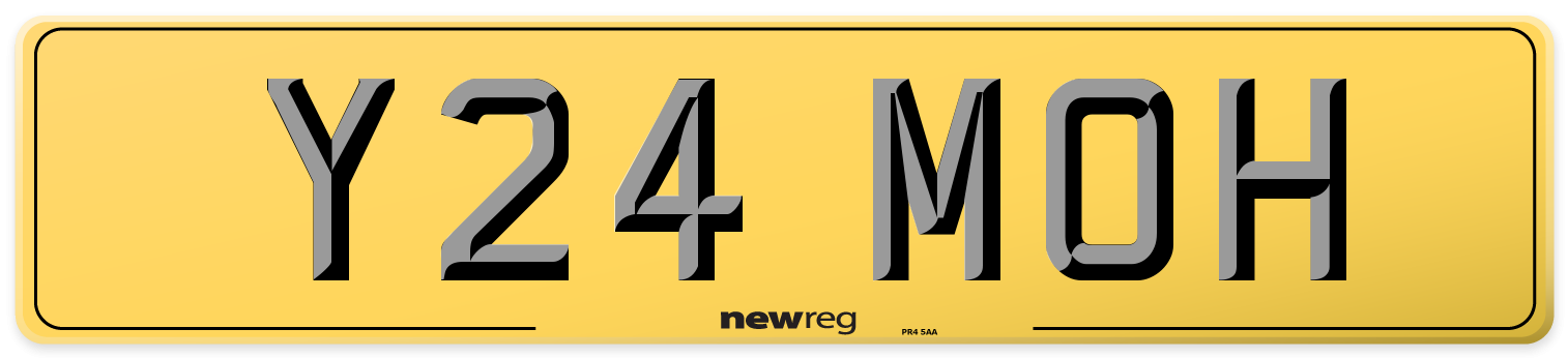 Y24 MOH Rear Number Plate