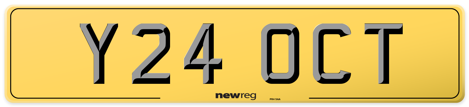 Y24 OCT Rear Number Plate