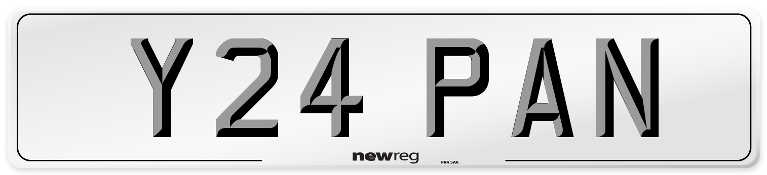 Y24 PAN Front Number Plate