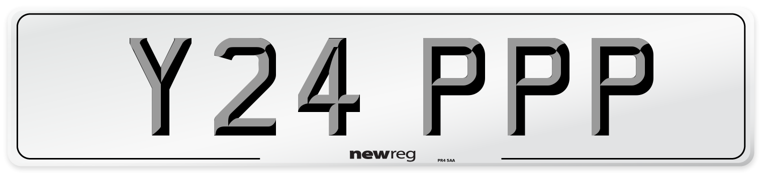 Y24 PPP Front Number Plate