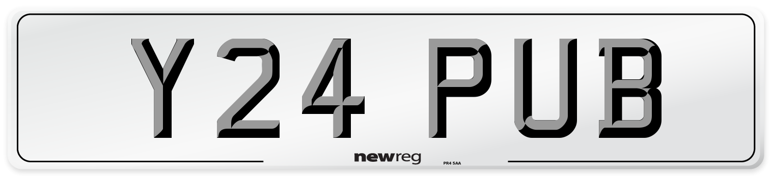 Y24 PUB Front Number Plate