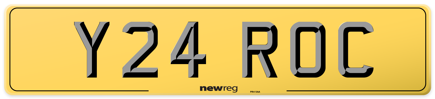 Y24 ROC Rear Number Plate