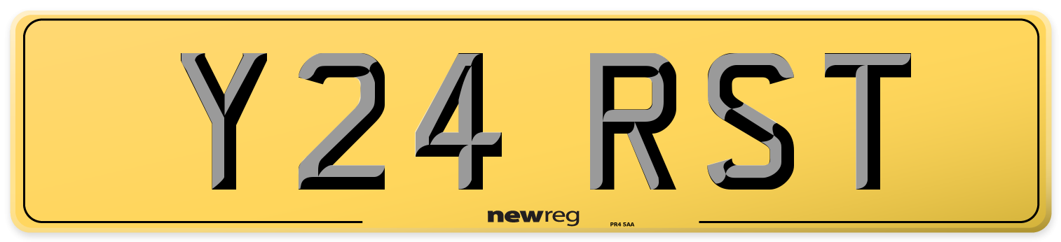 Y24 RST Rear Number Plate