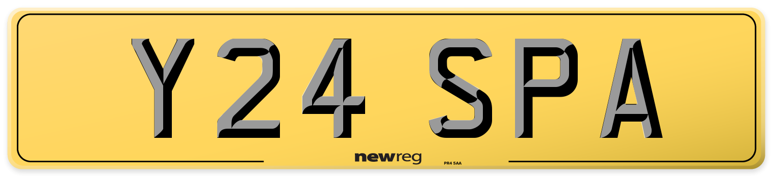 Y24 SPA Rear Number Plate
