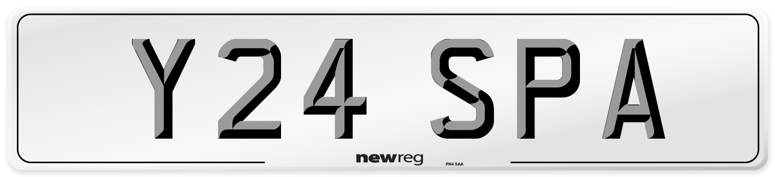 Y24 SPA Front Number Plate