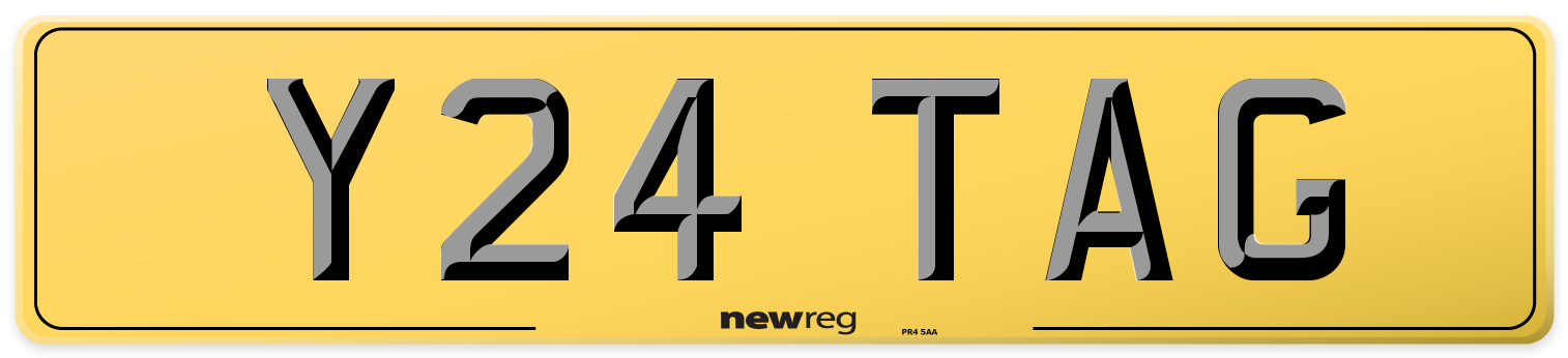 Y24 TAG Rear Number Plate