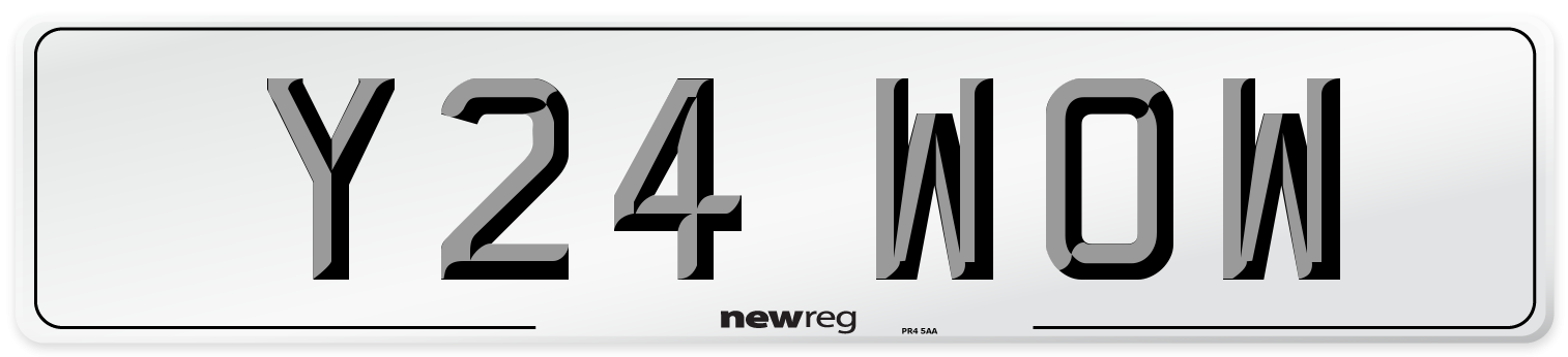 Y24 WOW Front Number Plate