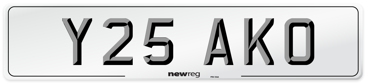 Y25 AKO Front Number Plate