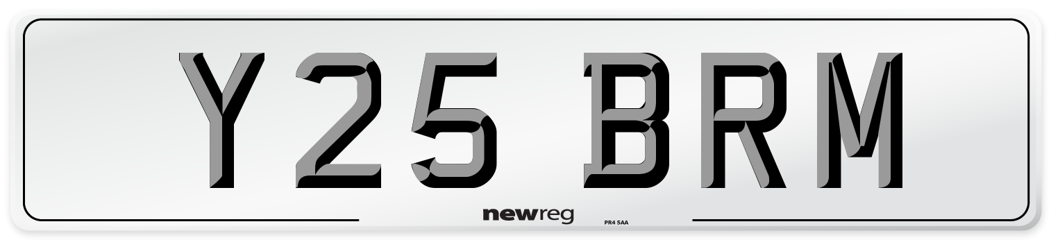Y25 BRM Front Number Plate