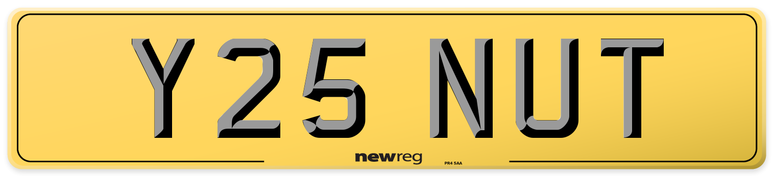 Y25 NUT Rear Number Plate