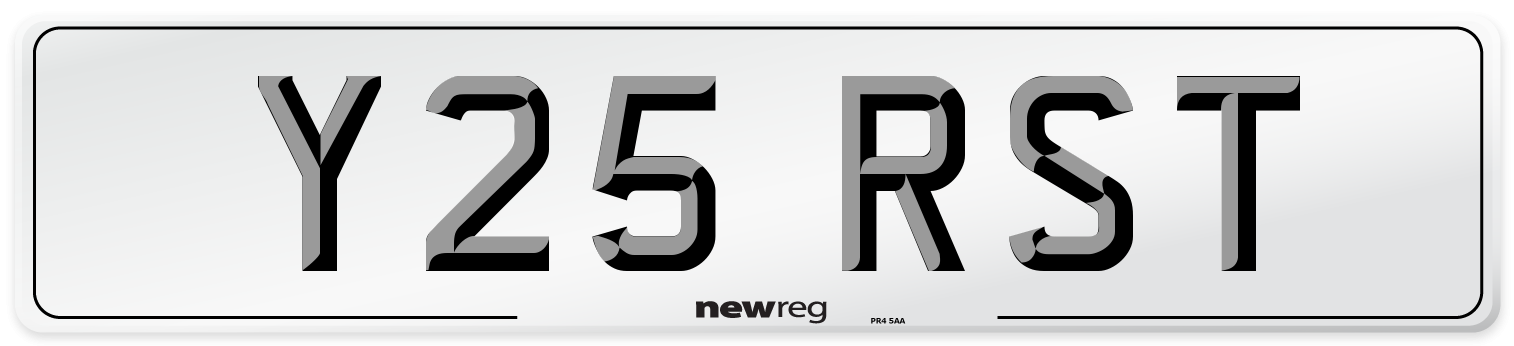 Y25 RST Front Number Plate