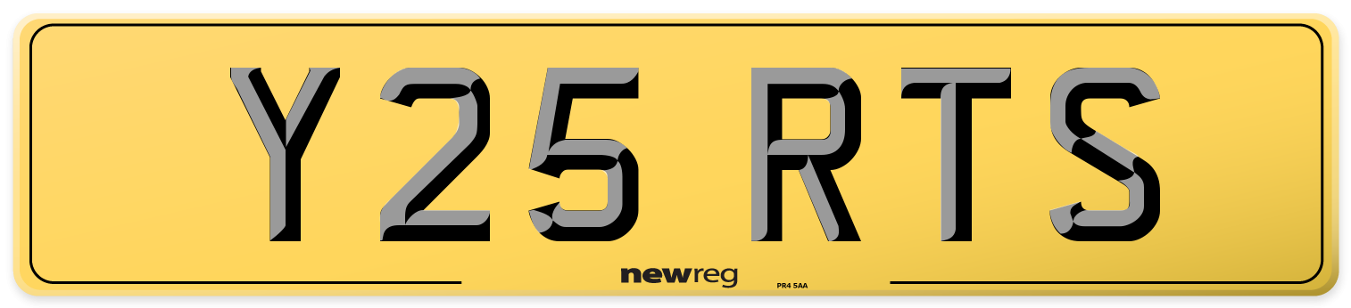 Y25 RTS Rear Number Plate