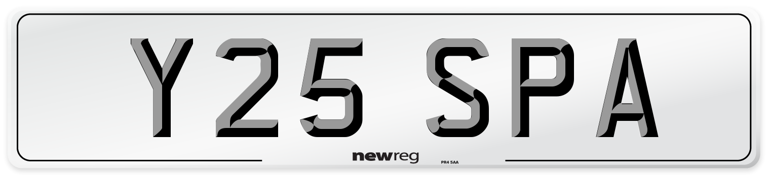 Y25 SPA Front Number Plate