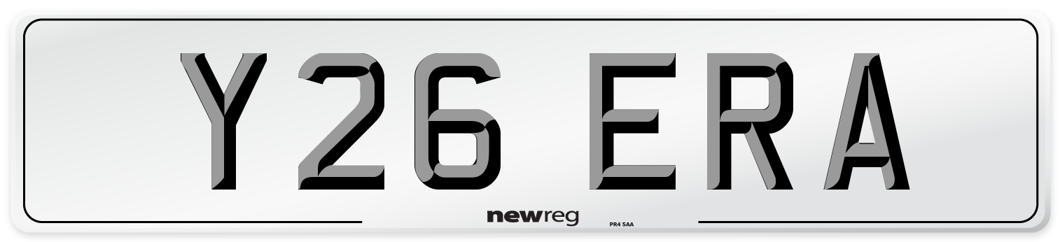 Y26 ERA Front Number Plate